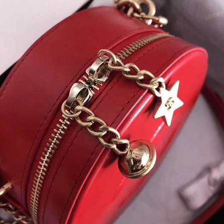 Chanel Planet Shoulder Bag Original Calfskin Leather A93807 Red