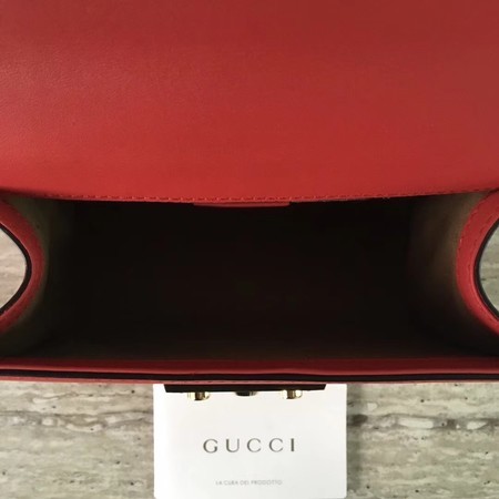 Gucci Padlock Calfskin Leather Shoulder Bag 432182 Red