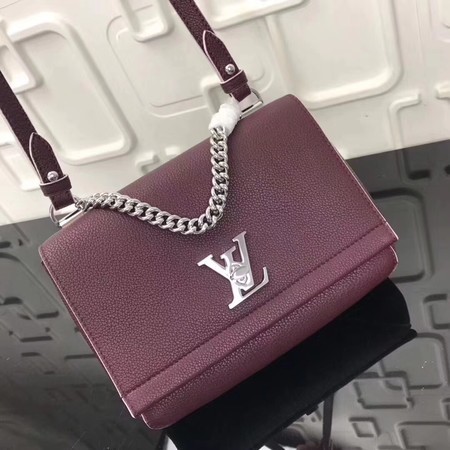 Louis Vuitton Original EPI Leather LOCKME BB Bag M50250 Wine