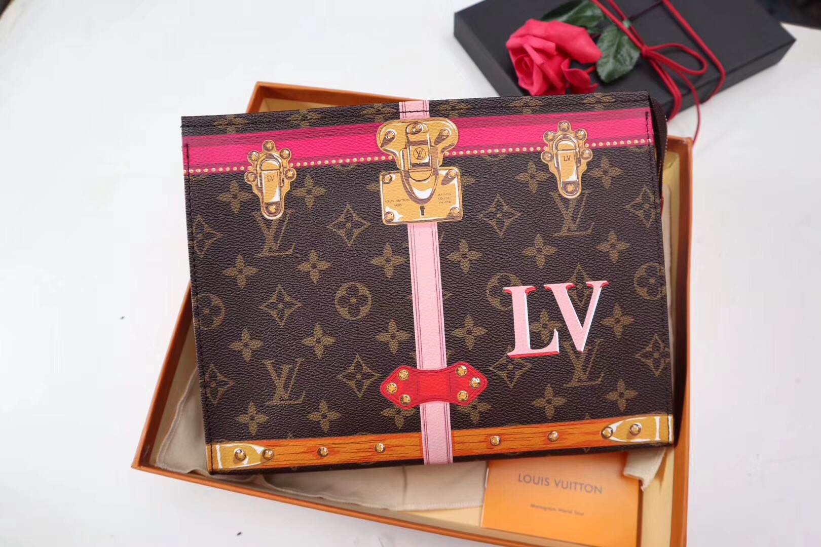 Louis Vuitton Limited Edition Toiletry Pouch 26 Summer Trunk 61692