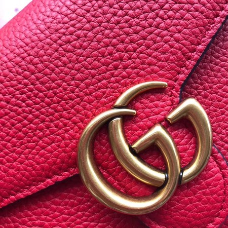 Gucci Calfskin Leather Shoulder Bag 401232 Red