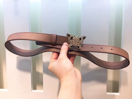 Gucci 25MM Leather Belt 414519 Apricot