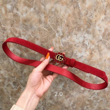 Gucci 30MM Leather Belt 414521 Red