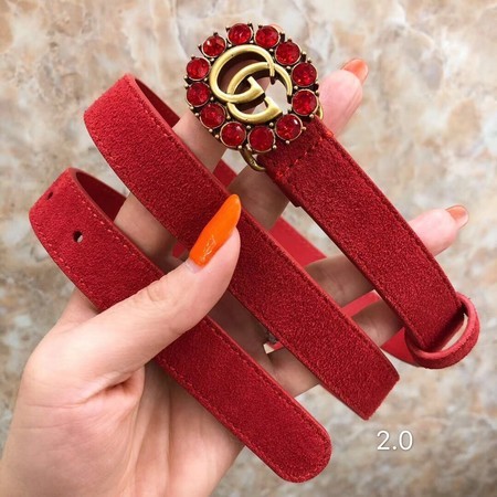 Gucci 30MM Leather Belt 414521 Red