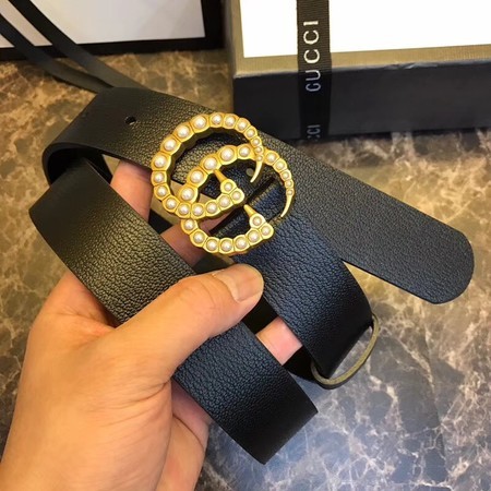 Gucci 30MM Leather Belt 414524 Red&Black