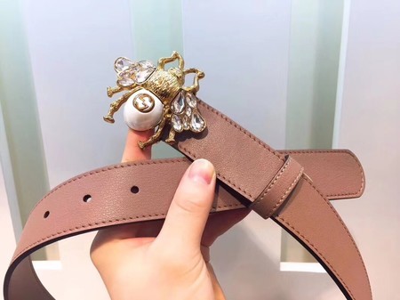 Gucci 35MM Leather Belt 414520 Apricot