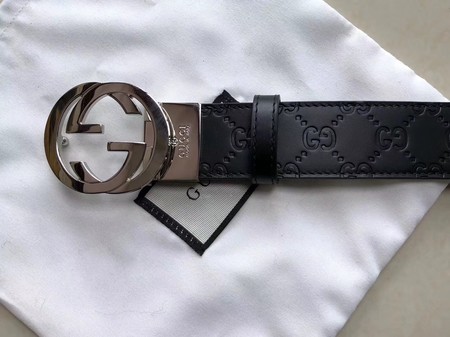 Gucci 35MM Leather Belt 414525 Black