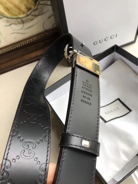 Gucci 35MM Leather Belt 414525 Black