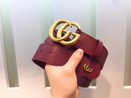 Gucci Leather Belt 414525 Wine