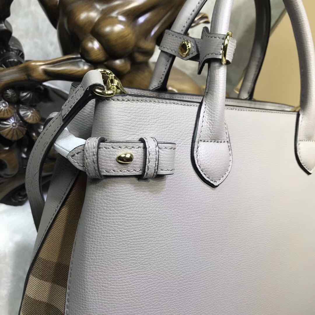 BurBerry Leather Tote Bag 5559 grey