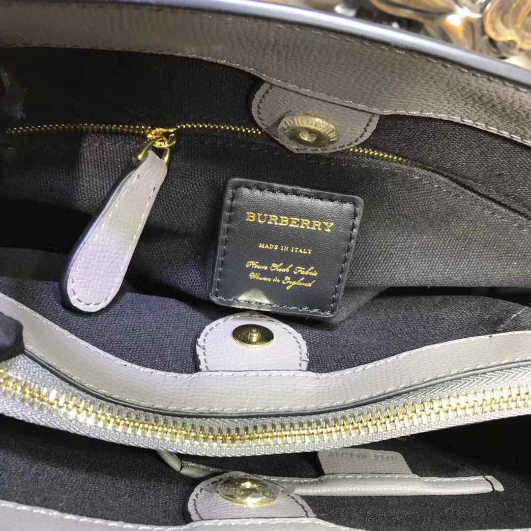 BurBerry Leather Tote Bag 5559 grey