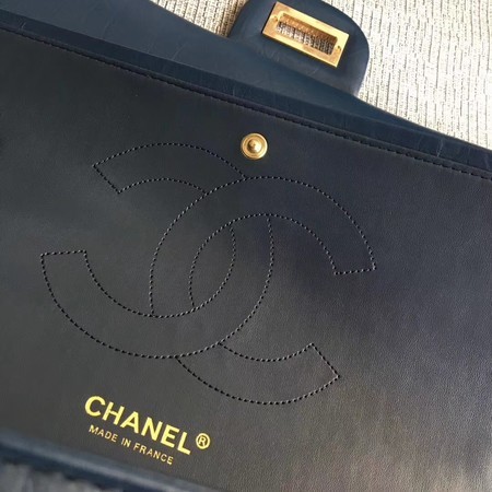 Chanel Flap Shoulder Bag Blue Original Calfskin Leather 277 Gold