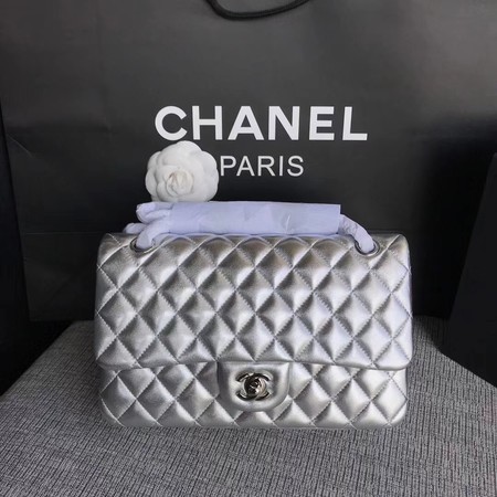 Chanel Flap Shoulder Bag Original Sheepskin Leather CF1112 Silver