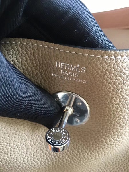 Hermes Lindy Original Togo Leather Bag 5086 Grey