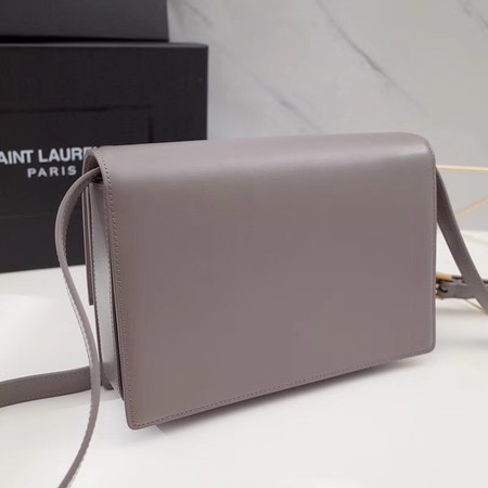 Yves Saint Laurent Original Calfskin Leather Shoulder Bag 482044 Grey