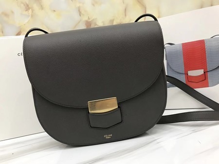 Celine Compact Trotteur Original Calfskin Leather 1269 Dark Grey