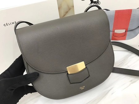 Celine Compact Trotteur Original Calfskin Leather 1269 Dark Grey