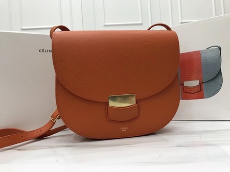 Celine Compact Trotteur Original Calfskin Leather 1269 Orange