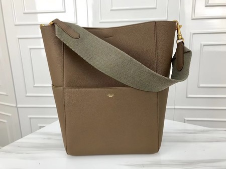 Celine SEAU SANGLE Cabas Bags Original Calfskin Leather 3369 Grey