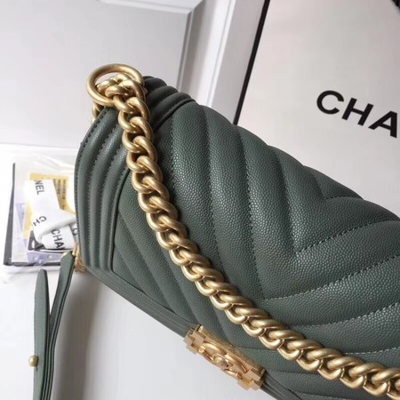 Boy Chanel Original Cannage Patterns Bag 67086 Green