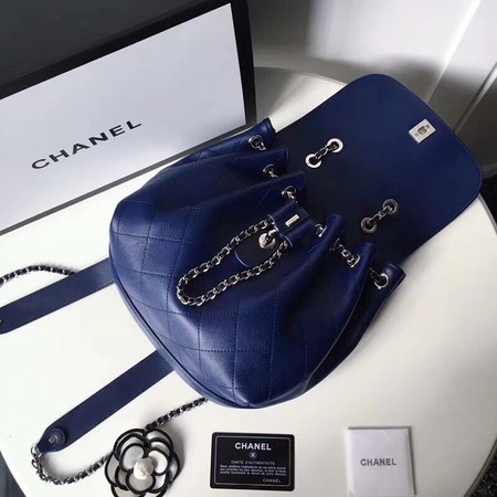 Chanel Backpack Original Cannage Patterns 5697 Blue