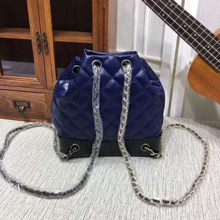 Chanel Gabrielle Backpack Sheepskin Leather 7027 Blue