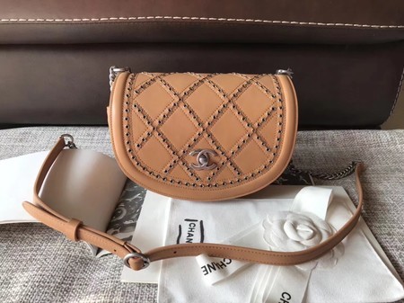 Chanel Original Calfskin Leather Shoulder Bag 4569 Apricot