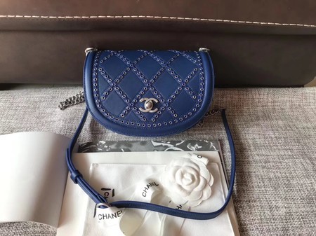 Chanel Original Calfskin Leather Shoulder Bag 4569 Blue