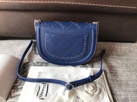 Chanel Original Calfskin Leather Shoulder Bag 4569 Blue