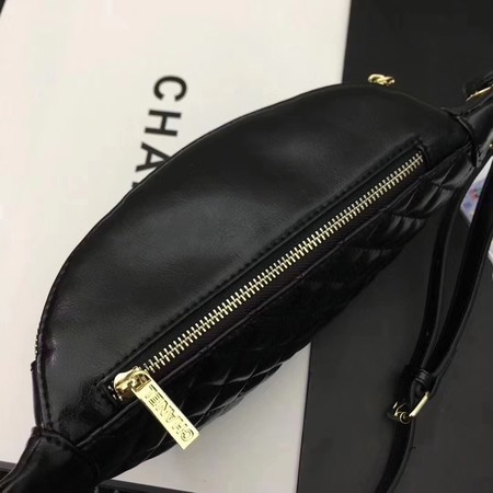 Chanel Sheepskin Leather Waist Bag 94103 Black