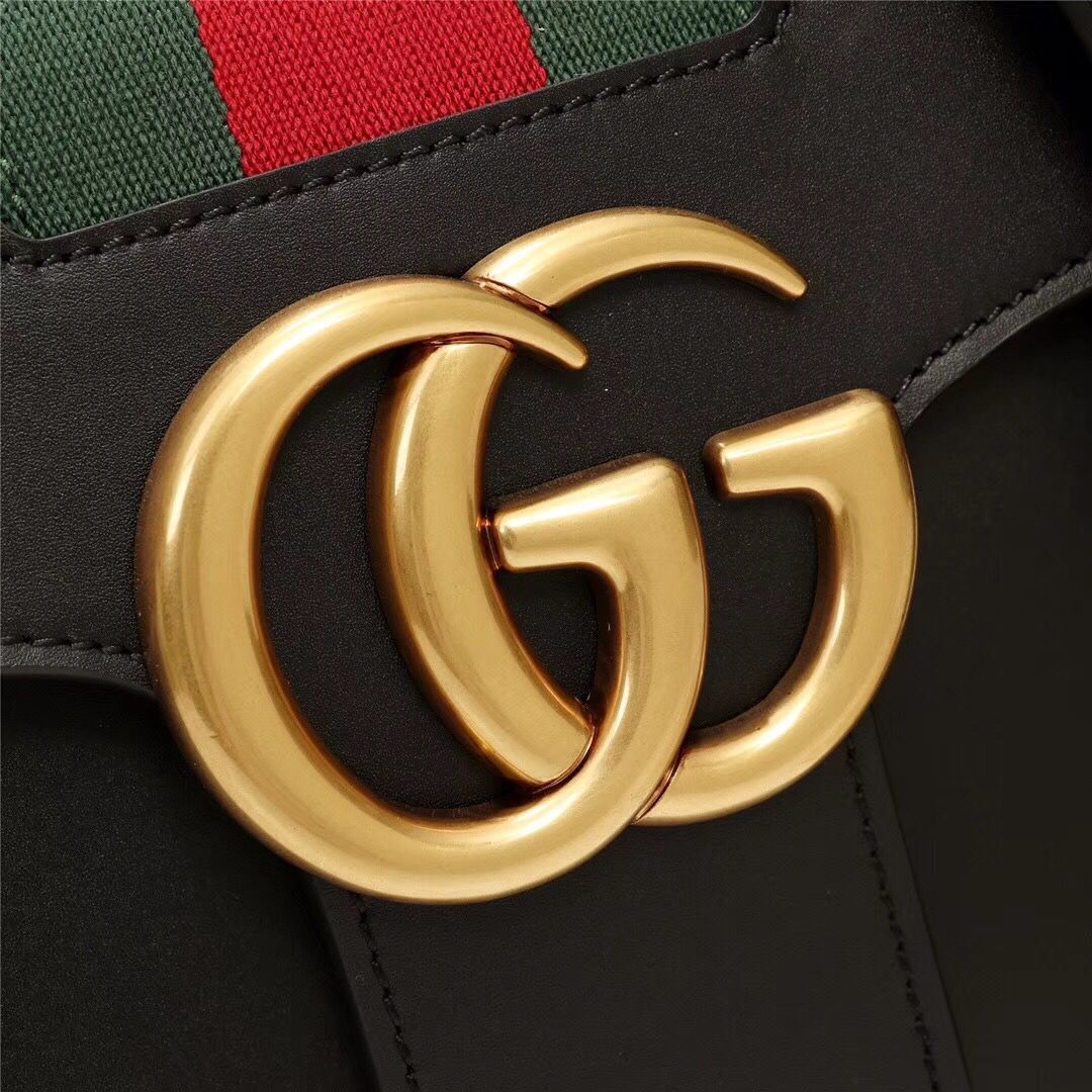 Gucci GG Marmont Leather Shoulder Bag 476468 black