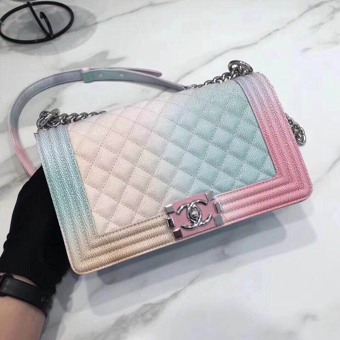 Boy Chanel Original Caviar Leather Rainbow Bag C67086