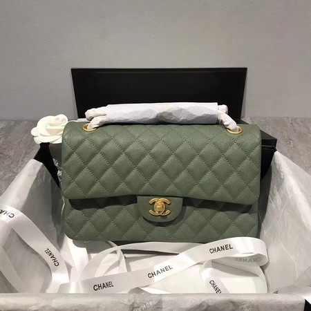 Chanel Flap Shoulder Bag Original Caviar Leather CF1112 green