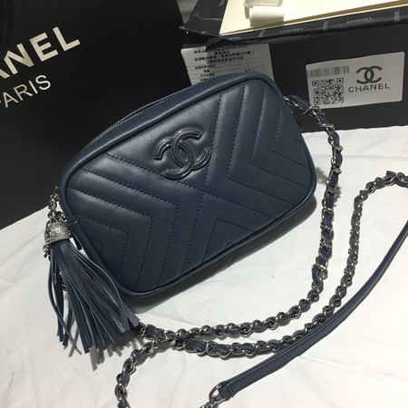 Chanel Original Sheepskin Leather Shoulder Bag 22500  Royal Blue