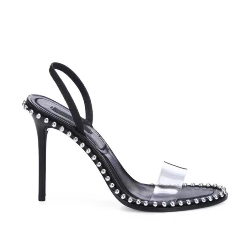 Alexander wang 90mm Sandal Leather 4453 Black