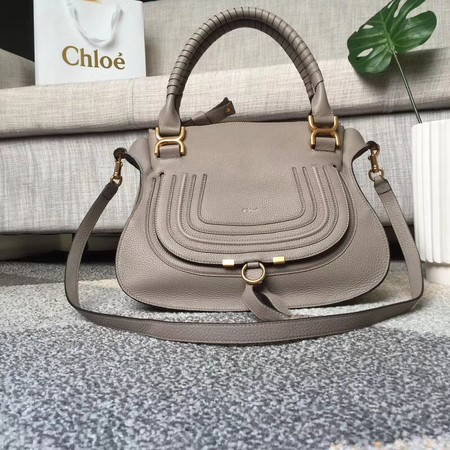 Chloe Marcie original Calfskin Leather Top Handle Bag 166320 grey