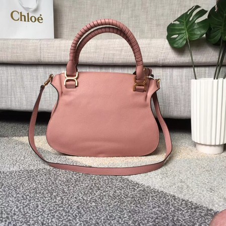 Chloe Marcie original Calfskin Leather Top Handle Bag 166320  pink