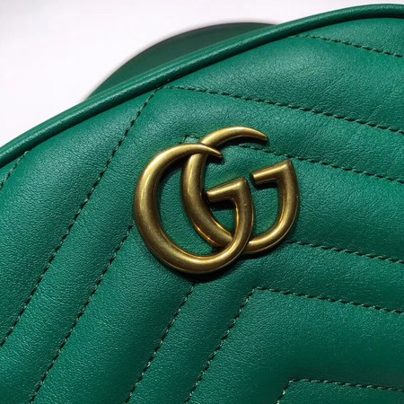 Gucci GG Marmont Leather waist pack 476434 green