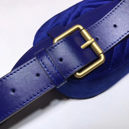 Gucci GG Marmont Velvet Belt Bag 476434 dark blue