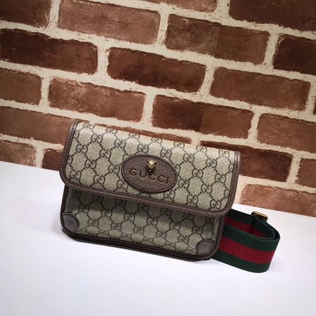 Gucci GG canvas supreme waist pack 489617 brown