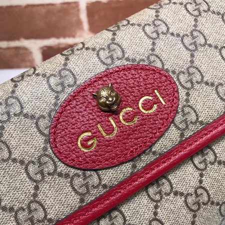 Gucci GG canvas supreme waist pack 489617 red