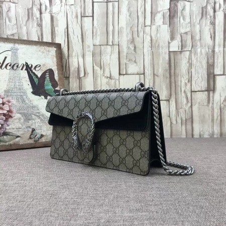 Gucci Medium Dionysus GG Canvas Shoulder Bag 499623 black