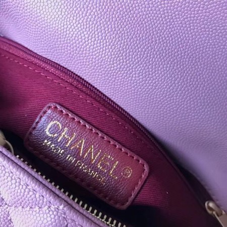 Chanel Classic Red Top Handle Bag Original Leather A92215 pink