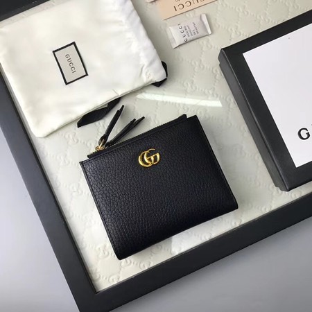 Gucci Calfskin Leather Wallet 474747 black