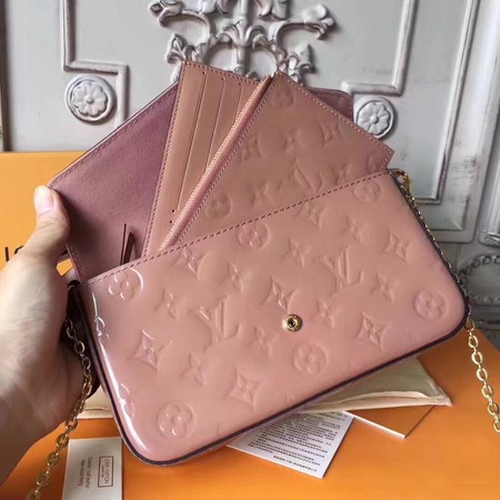 Louis Vuitton Original Monogram Vernis POCHETTE FELICIE 61276 pink