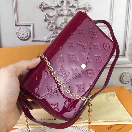 Louis Vuitton Original Monogram Vernis Pochette Felicie GM M61267 Deep red