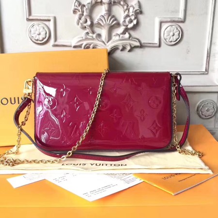 Louis Vuitton Original Monogram Vernis Pochette Felicie GM M61267 Deep red