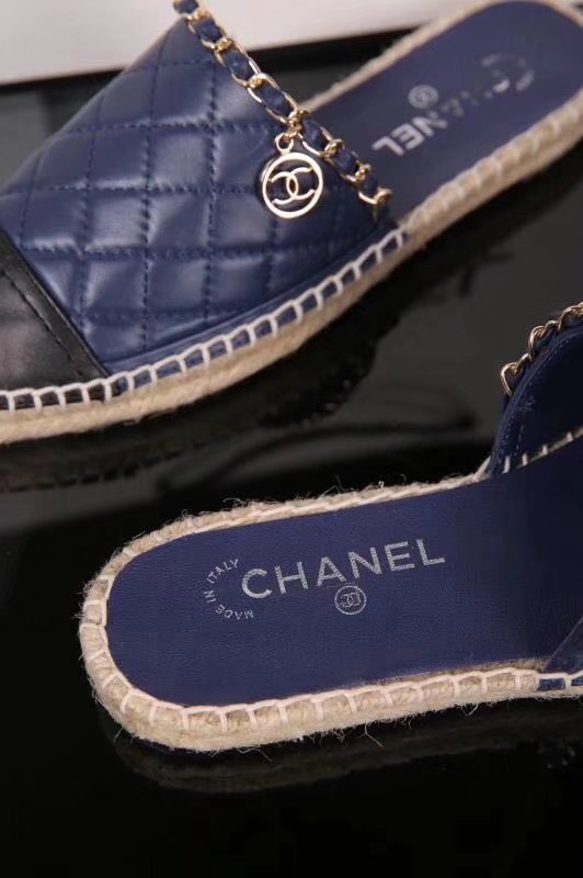 Chanel Slippers CH2284TZ dark blue