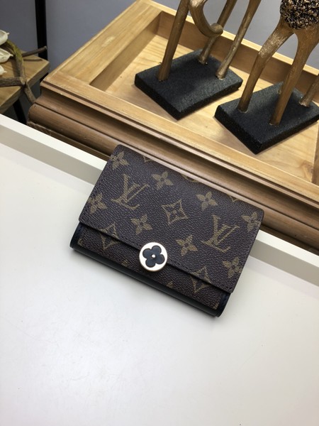 Louis Vuitton Monogram Canvas Original leather Wallet 64587 black