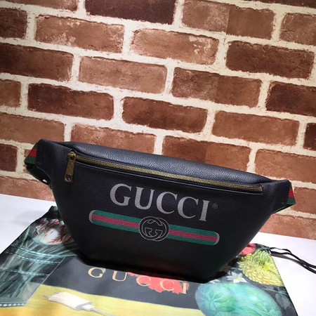 Gucci Original Calfskin Leather Pocket 493869 Black